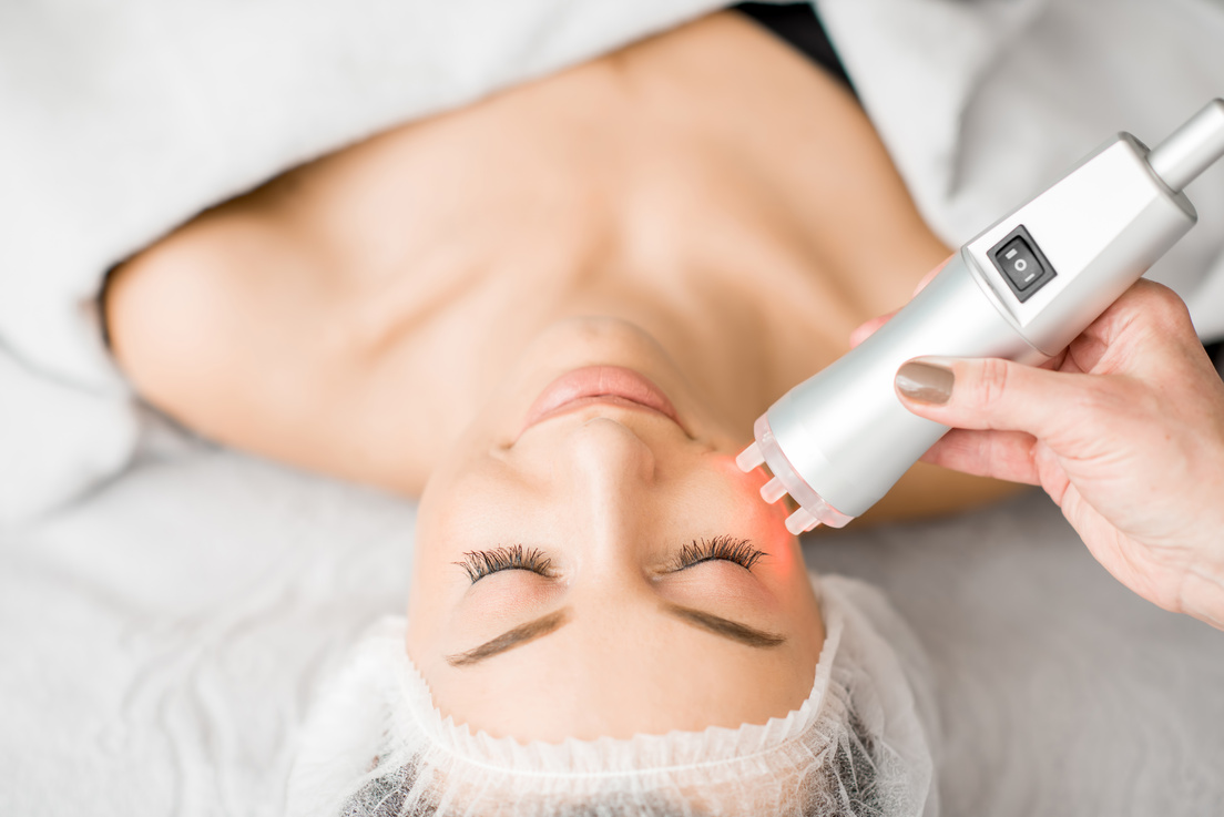 Woman during a Facial Massage